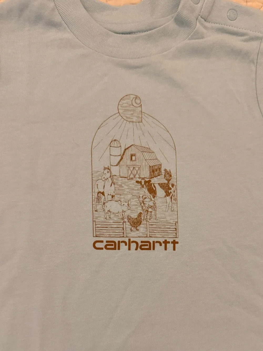 Carhartt Baby Blue Short-Sleeve Onesie